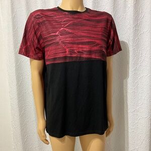 NEW Roca Wear t shirt Black Red Abstract Graphic Accent Size L Large *003